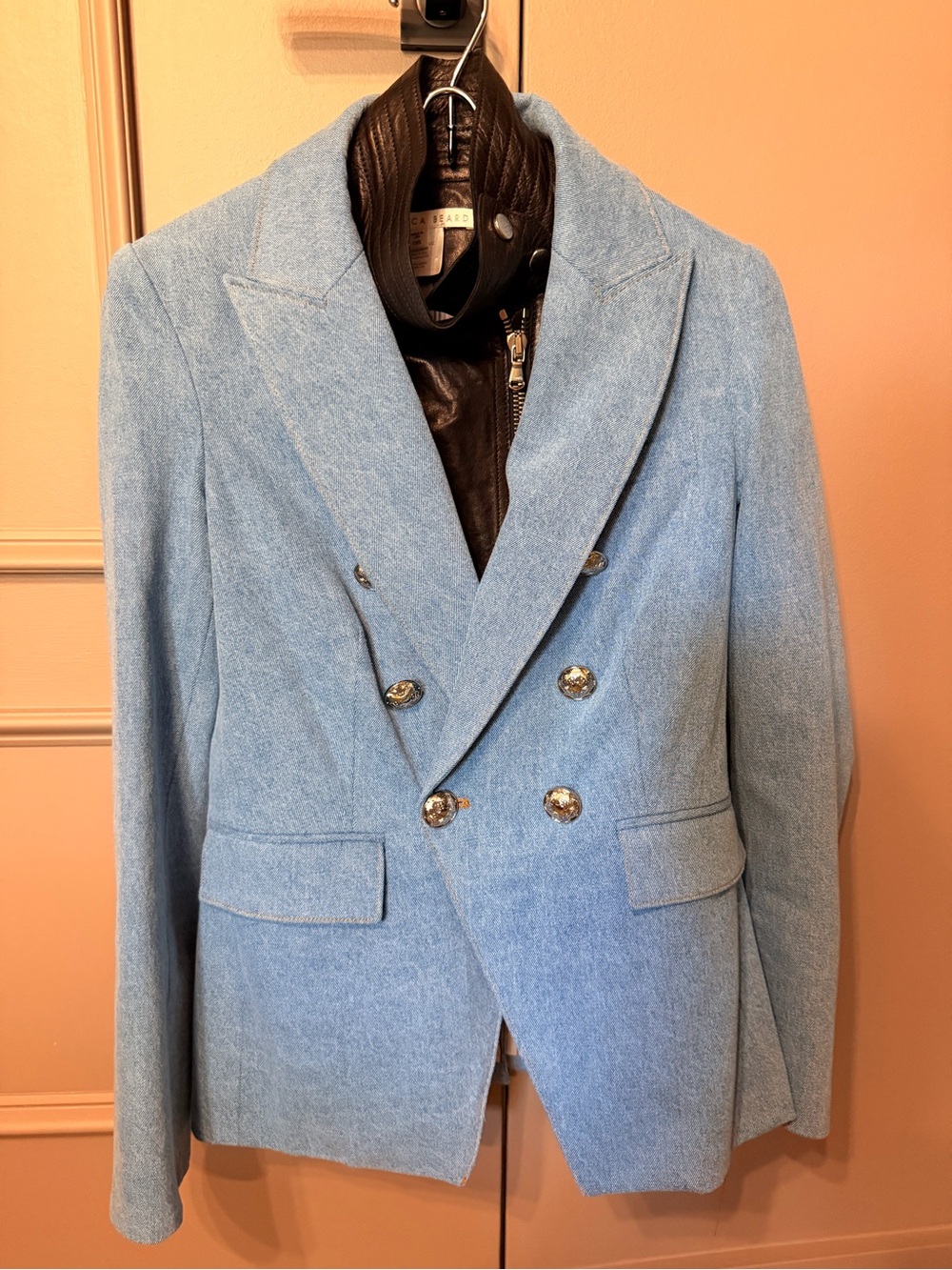 Veronica Beard DenimDouble-Breasted Blazer